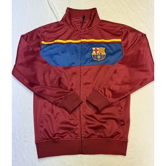 Fc Barcelona Track Jacket Men’s Size Small Full Zip Blue Red Official Product - Picture 1 of 9